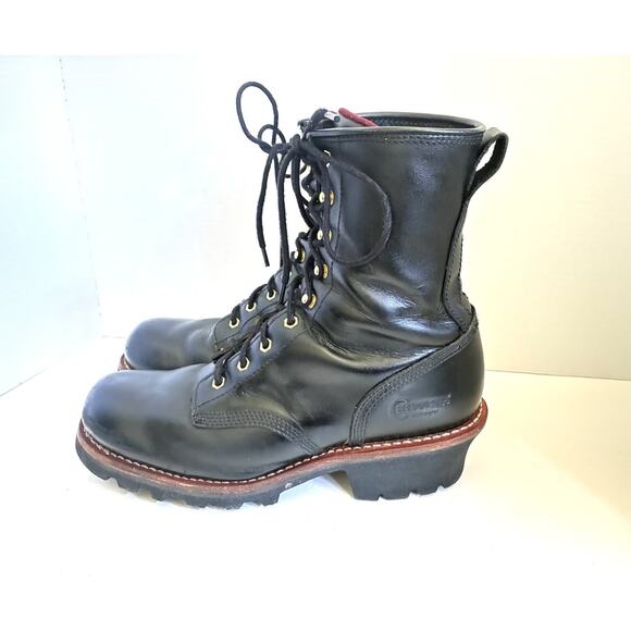 Chippewa Super Logger Work Boots Men’s Sz 11 M Black Leather Waterproof - Picture 1 of 10
